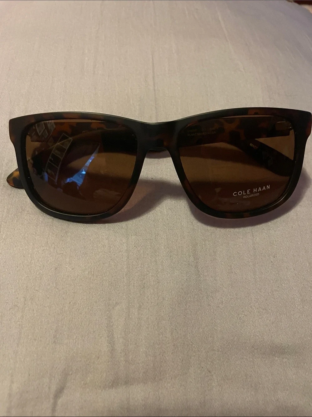 Cole Haan Tortoise Frame Sunglasses with Brown Lenses